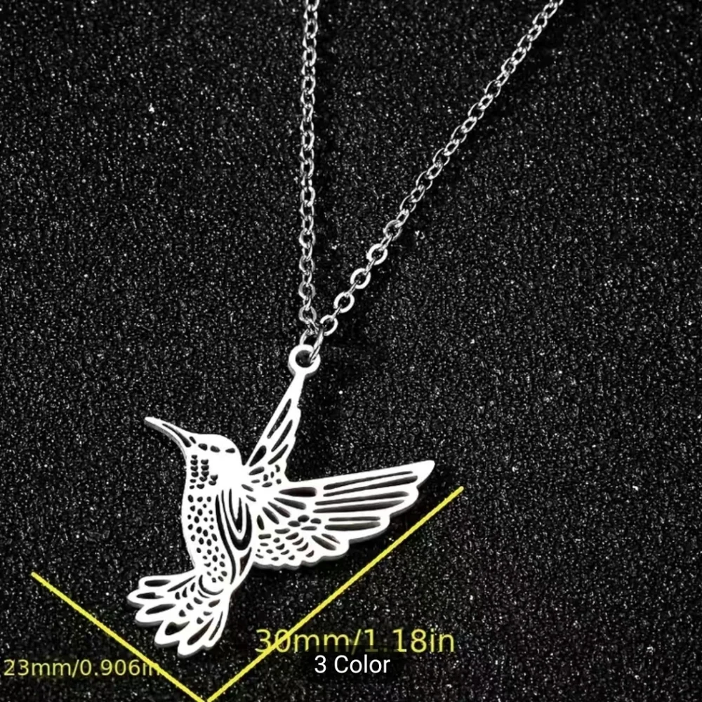 1 Piece Bird Necklace New Stainless Steel Simple Popular Small Animal All Access
